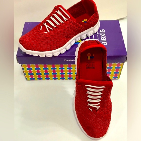 NIB $89 ZEE ALEXIS DANIELLE Memory Foam Woven CASHMERE Sneakers 6-6.5 HANDS FREE - Picture 16 of 16